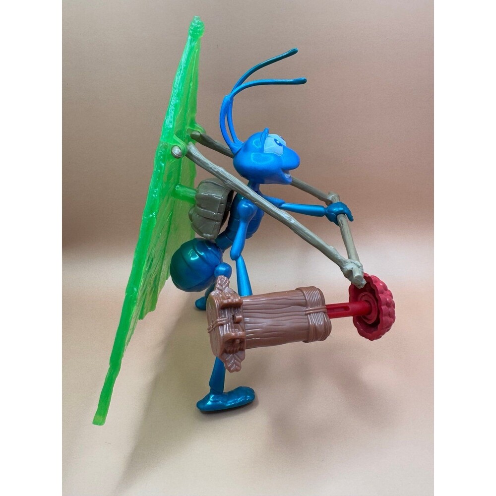 DISNEY Vintage Pixar A Bug's Life Hang Glider Flik Action Figure (Bx 2) - Picture 4 of 6